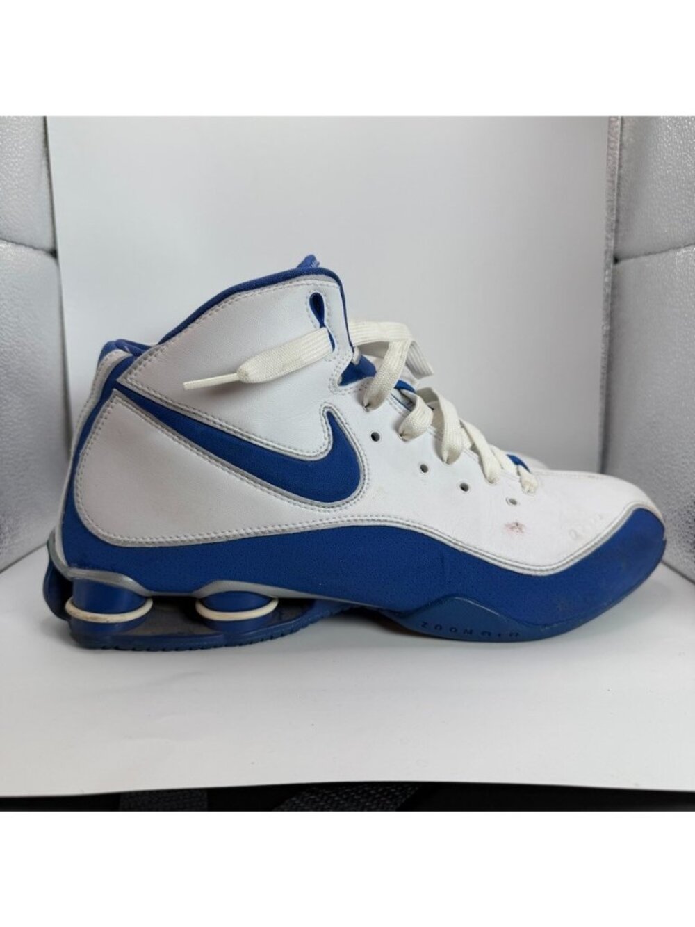 Nike Flight Shox Elite Slam Shoes Mens Size 11 Blue White Basketball 324826-141 - Picture 1 of 14